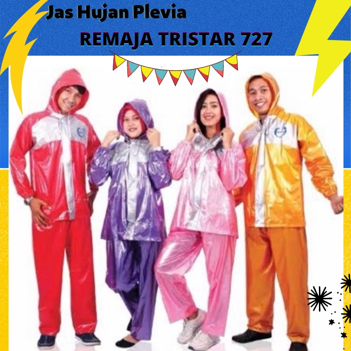 Jas Hujan Jaket Celana TRISTAR Plevia 727 Setelan Raincoat Hujan Remaja ABG Anak Tanggung