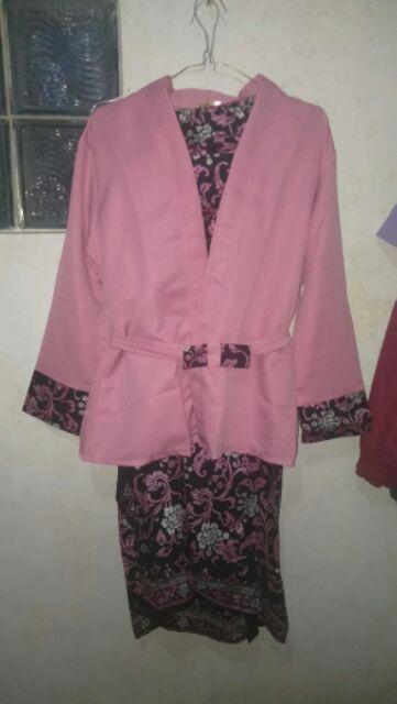 Batik Couple Gamis Brukat Barack 2495 Kemeja