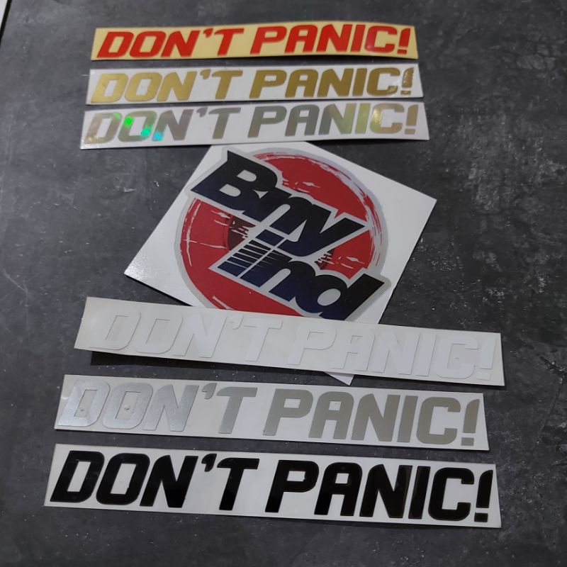 STICKER DONT PANIC CUTTING