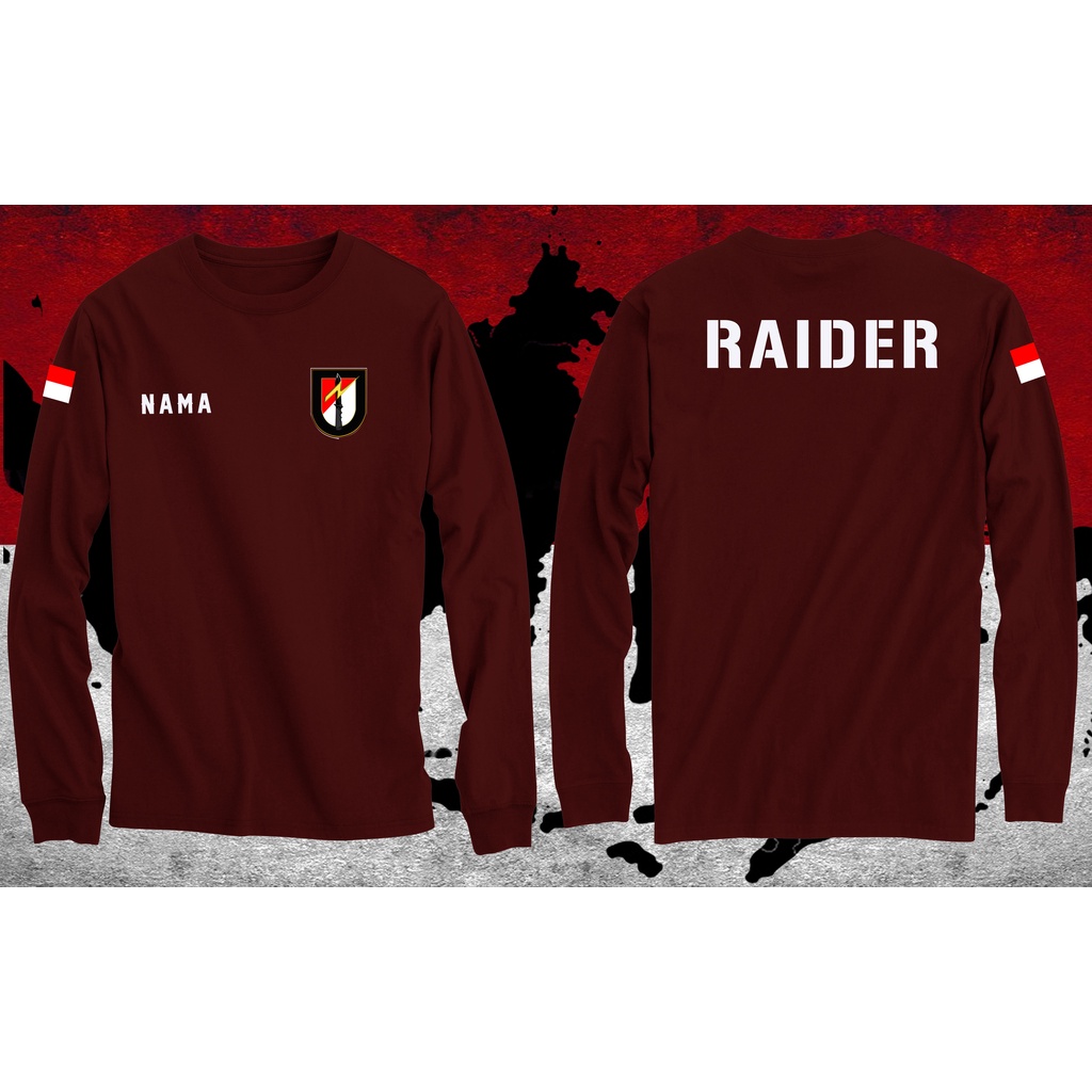 BAJU / KAOS RAIDER TNI AD LENGAN PANJANG -Gudangpoloshirt