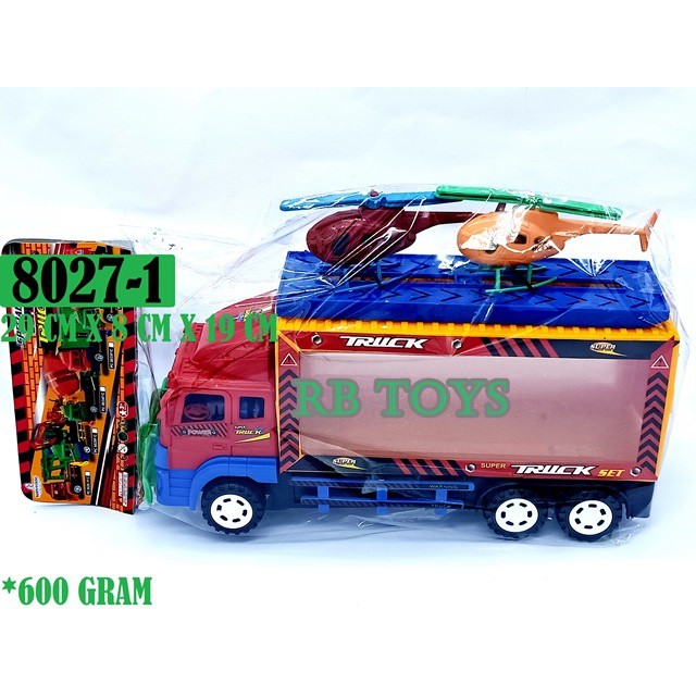 MAINAN MOBIL TRUK BOX + HELIKOPTER 8027-1