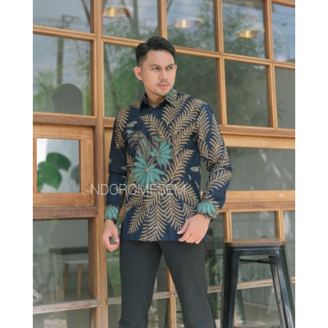 batik teresno navy ndoromesem katun halus furing