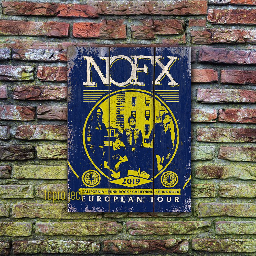 NOFX EUROPEAN TOUR 2019 BAND POSTER - DEKORASI HIASAN DINDING