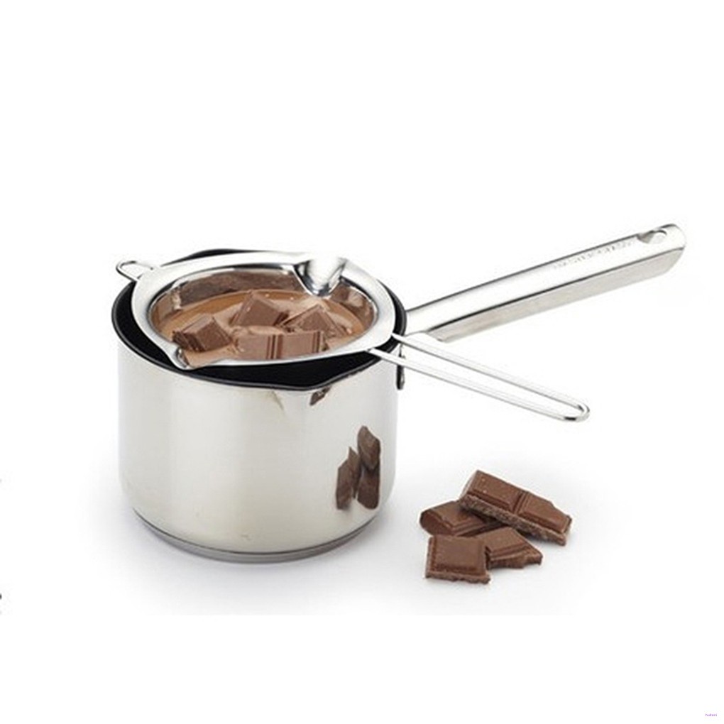 [READY STOCK] Mirror Like Stainless Steel Chocolate Butter Melting Pot Pan Kitchen Milk Bowl Boiler Cooking Accessories