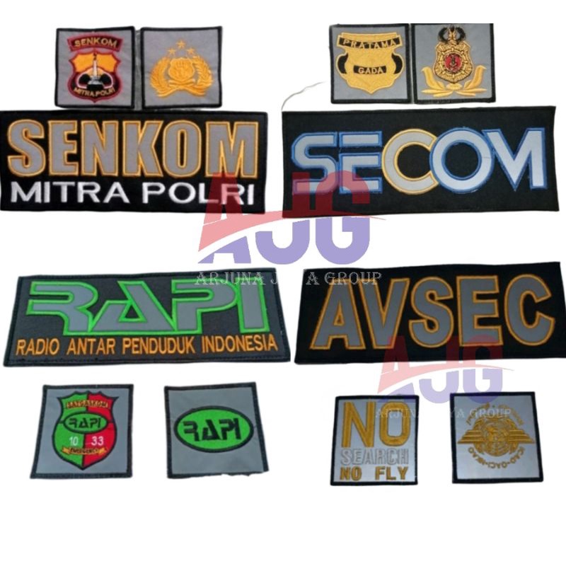 Bordir timbul, patch bordir,bordir rompi jaket