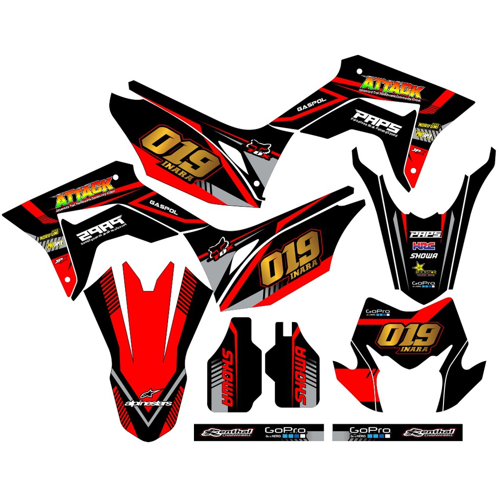 Sticker DECAL CRF 150 L Bisa Custom Stiker Honda CRF 150 L  (54)