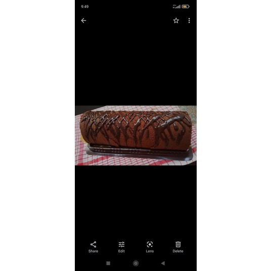 

bolu gulung coklat lumer