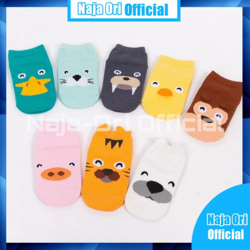 Kaos Kaki Bayi Import Motif Animal Anti Slip | Kaos Kaki Bayi 0 12 Bulan