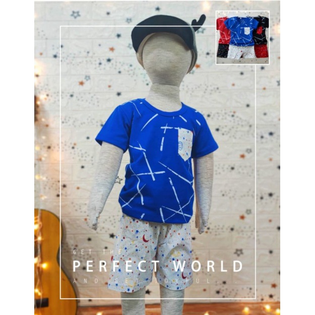 Setelan anak laki-laki&quot;Cool Boy&quot; Size 1-5th bahan Ducati Katun Spandek Premium