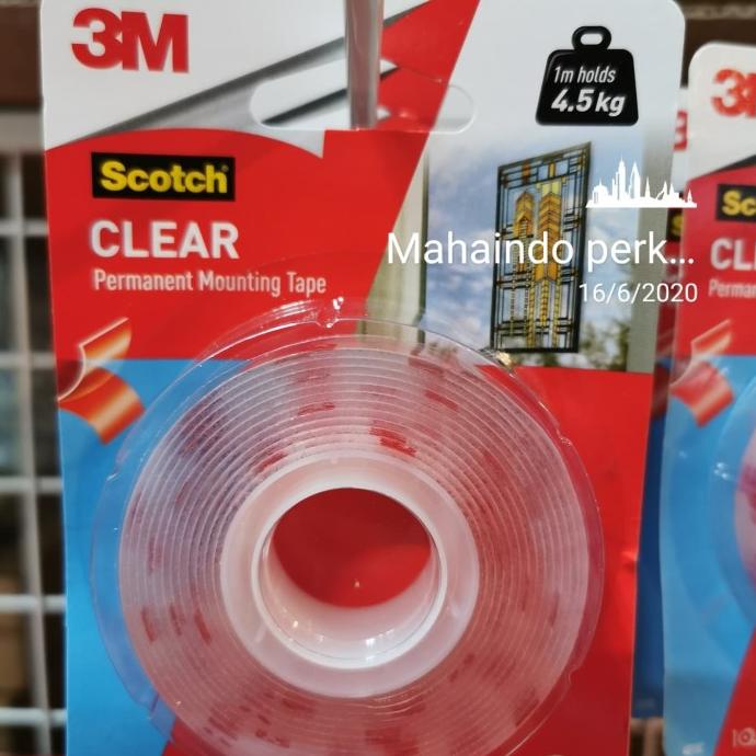 

Double tip bening double tape clear perekat transparan 3m mounting CUCI GUDANG