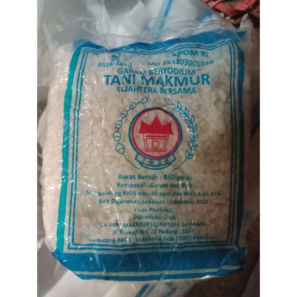 

Garam Kasar Beryodium Tani Makmur 450gr