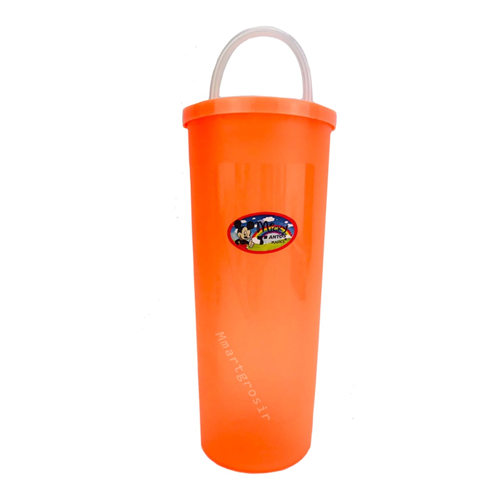 Mickey Tantos Plastics / Gelas plastik / Gelas Sedot+Tutup Mickey L 7203GS / Orange / 500 ml