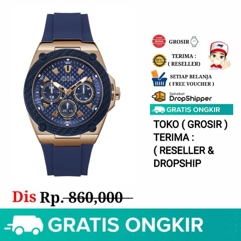 Jam Tangan Pria Merk Guess Original Authentic 100% W1049G2