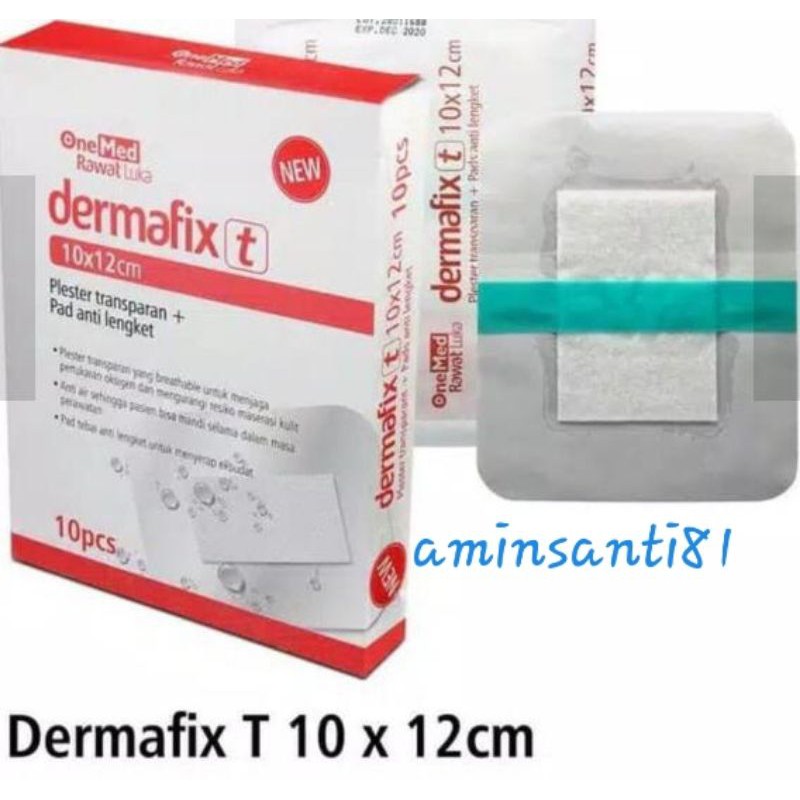 Plaster Dermafix t 10x12cm/Plaster Luka Transparan Anti Air