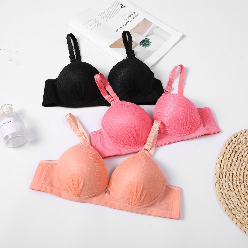 Bra Wanita YSS-9266 Pengait 3 Brukat Sexy Lace Push Up Bra High Quality Nyaman Dipakai Motif Elegant