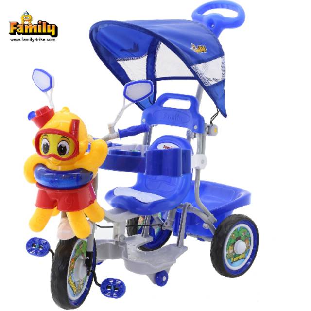 Tricycle Sepeda Tiga Roda Anak Balita Family 943 KT octopus kanopi