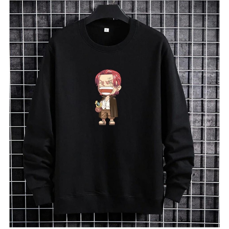 JOSJOLI_STORE/Sweater Lambang Piratte dan Shanks/Atasan Pria Dewasa Lengan Panjang/L XL