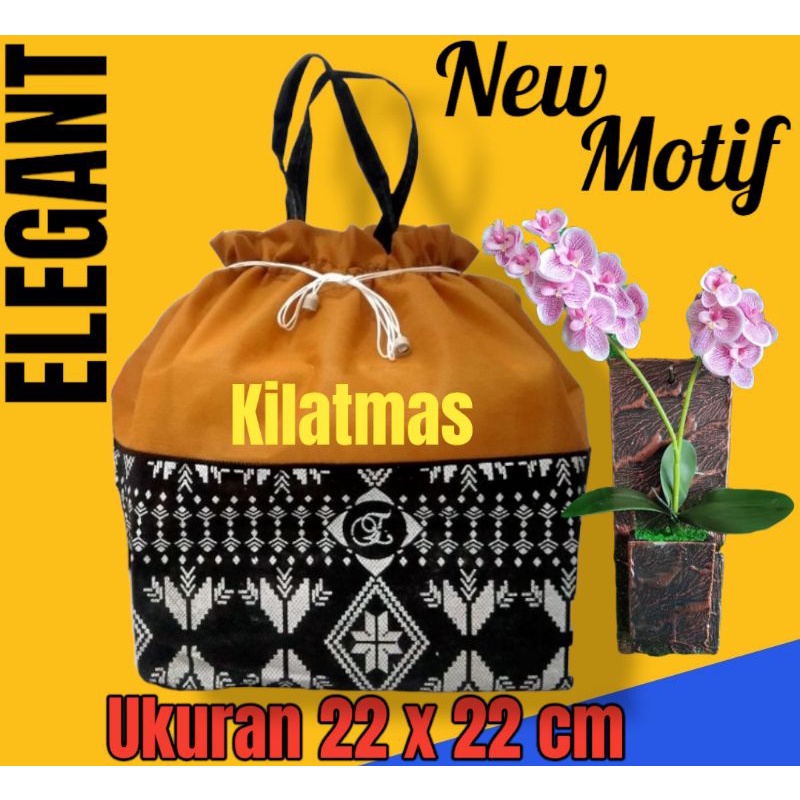 Tas Hajatan Serut Batik Kualitas Premium Ukuran 22x22cm 1Lusin isi 12Pcs Ready Stock Terlaris