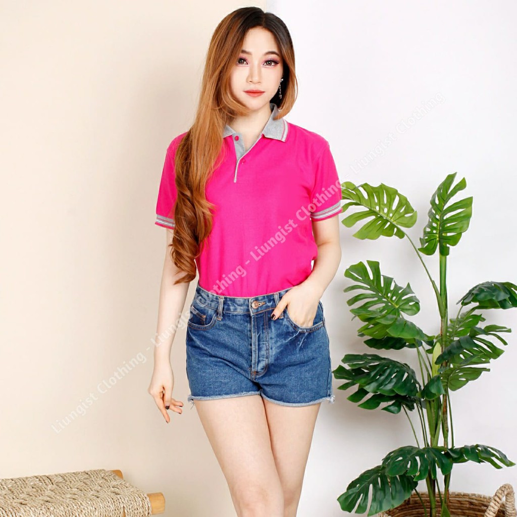 Kaos kerah UK XXL / kaos polo / polos lakoste / polo shirt-Fanta Kerah Abu