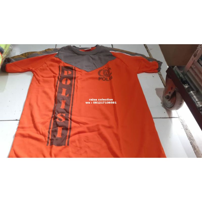 kaos polisi kombinasi sablon tribrata / kaos polisi sablon