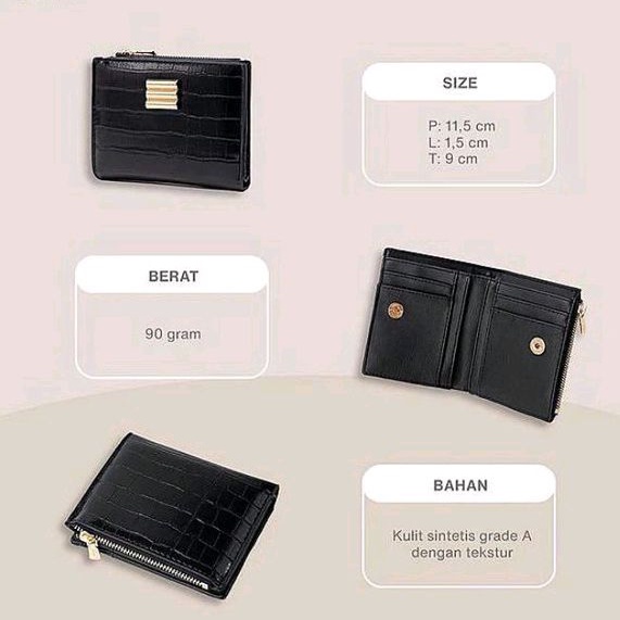 Momo wallet / Momo Plus Wallet Dompet Lipat Jims Honey