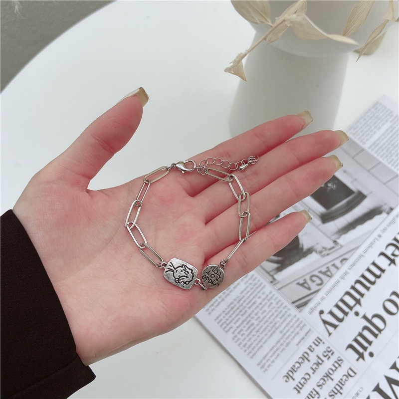 Cute Distressed Little Boy Bracelet Hip-hop Little Prince Bracelet Female