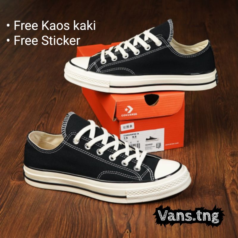 Sepatu Converse 70s OX Black / Converse 70s Low Black / Converse 70s Hitam Premium Terlaris