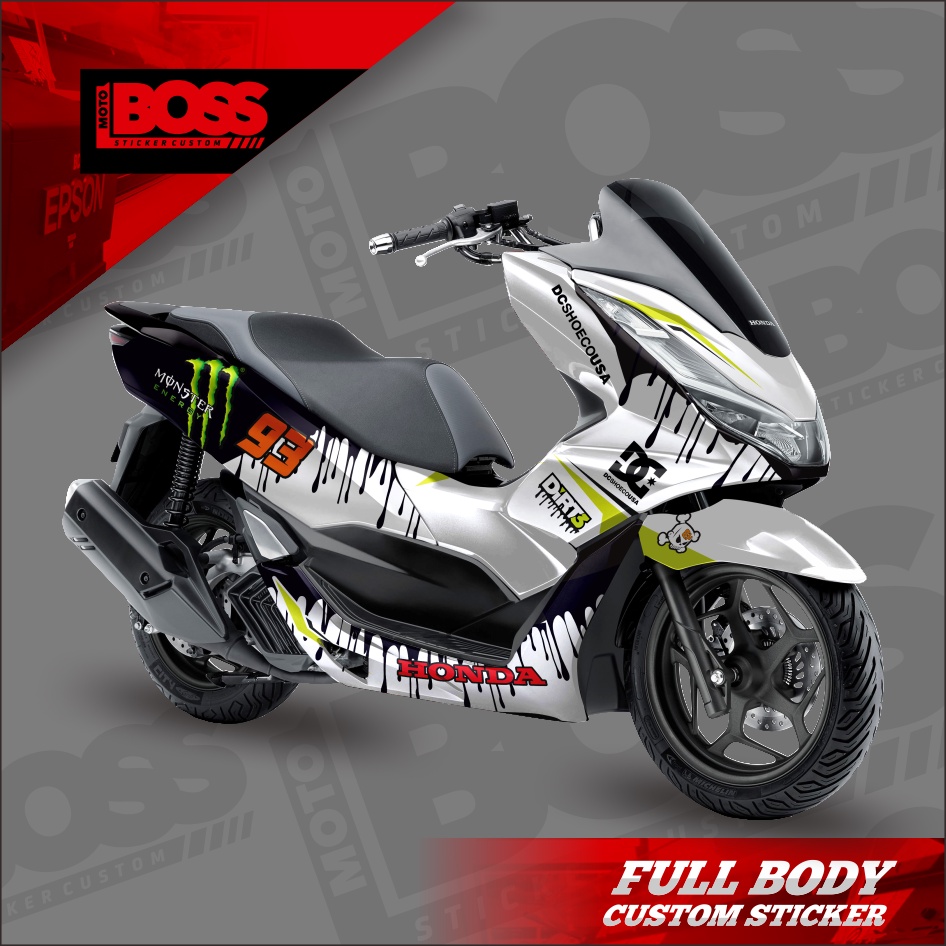 Decal Sticker Stiker Honda PCX 160 Full Body Striping dekal stiker Full Body PCX 160 Motif dirt