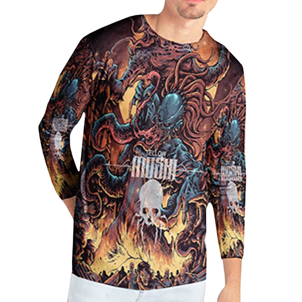 Kaos DeadSquad X Viscral Tshirt Tangan Panjang Fullprint Unisex Casual Bahan Polyester Jersey New Pr