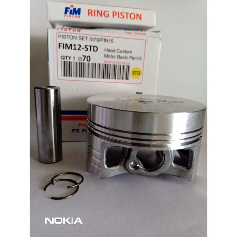 Piston kit FIM Izumi Mentah Mio Tiger FIM12 70 71 72 pen 15 custom dome kastem ring pin piston seker