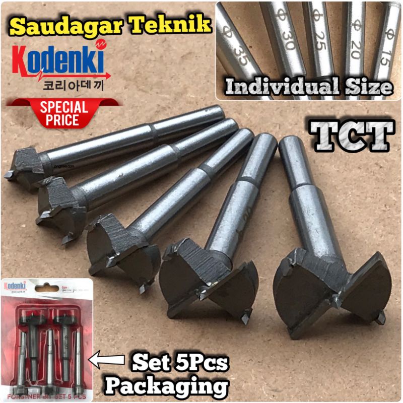 Mata Bor Kayu Engsel Sendok Set Forstner TCT Drill Bit Set Kodenki Mata Bor Pelubang Kayu Engsel Sendok