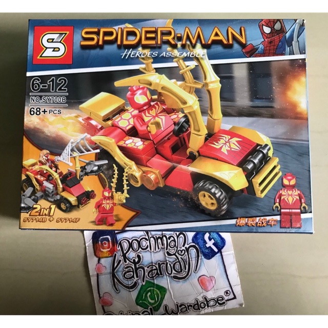 LEGO SY SHENG YUAN IRON SPIDER MAN SERIES SPIDERMAN HEROES ASSEMBLE SY700B
