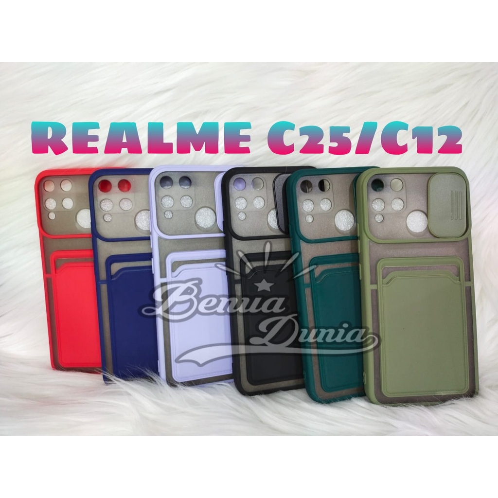 REALME C21 -REALME C25/C12 -CASE SLEDING PLUS SLOT CARD PELINDUNG KAMERA REALME C21 -REALME C25/C12 - BD