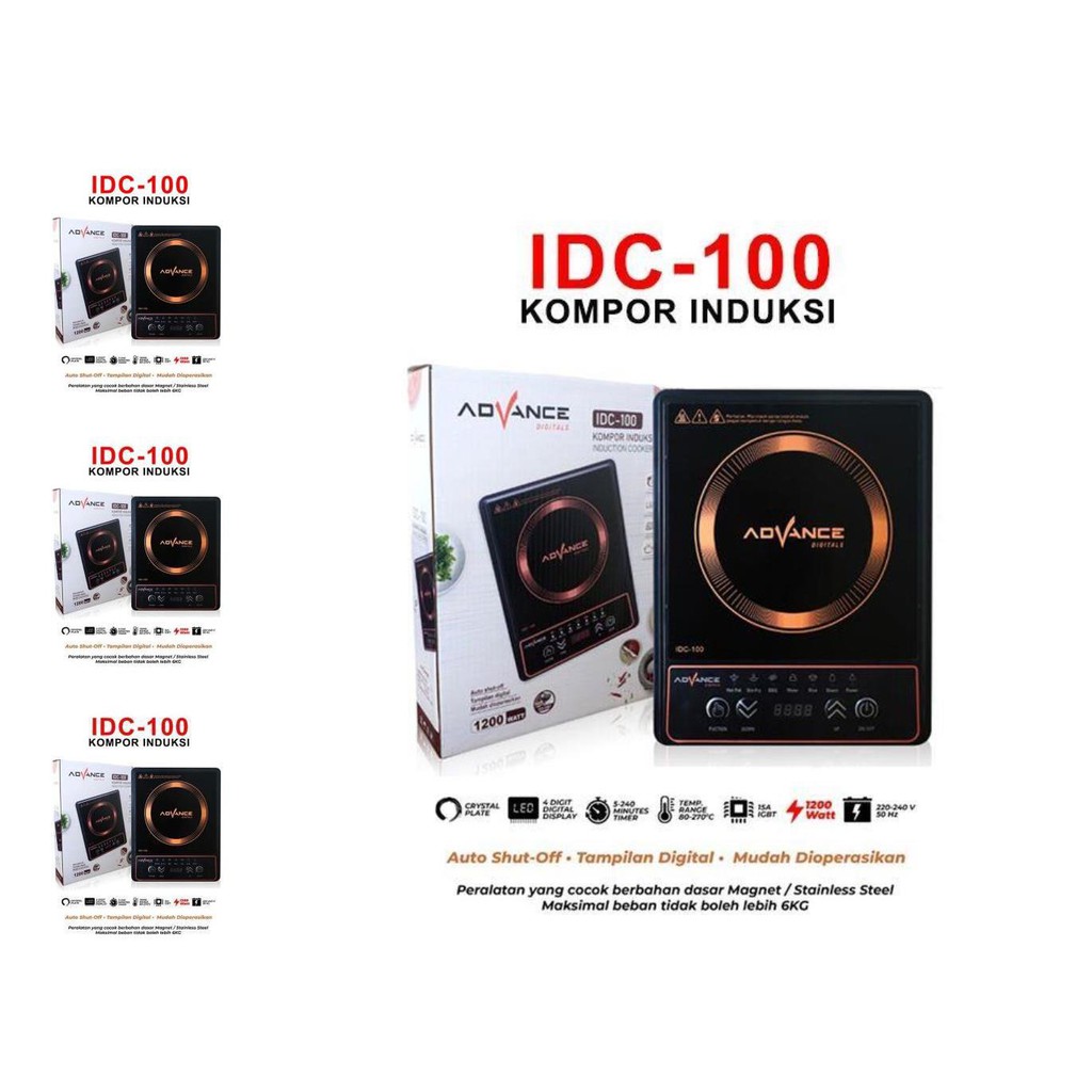 advance kompor induksi / kompor listrik idc   100   hitam