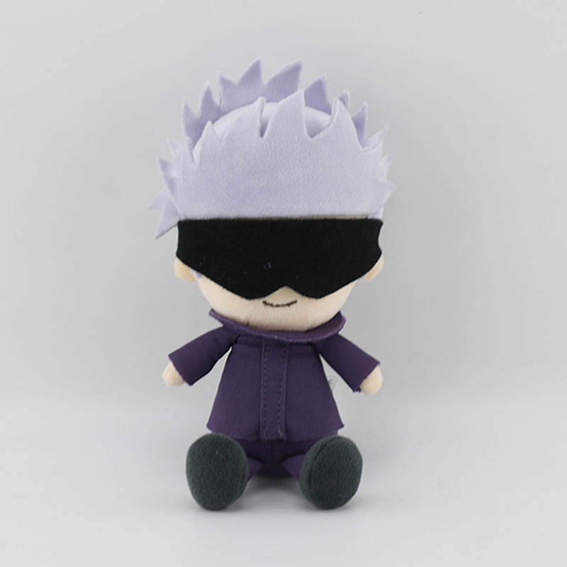 Gantungan Kunci Boneka Anime Jujutsu Kaisen Gojo Satoru Bahan Plushie 10cm / 22cm Untuk Hadiah Anak