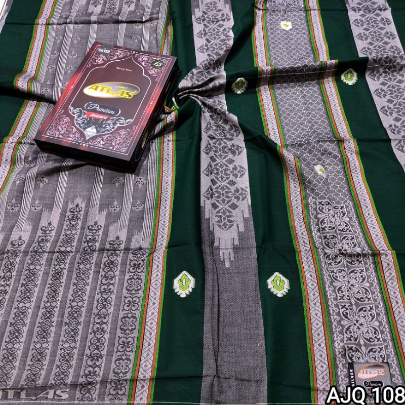 SARUNG ATLAS JACQUARD SONGKET GRADE SILVER MURAH MERIAH