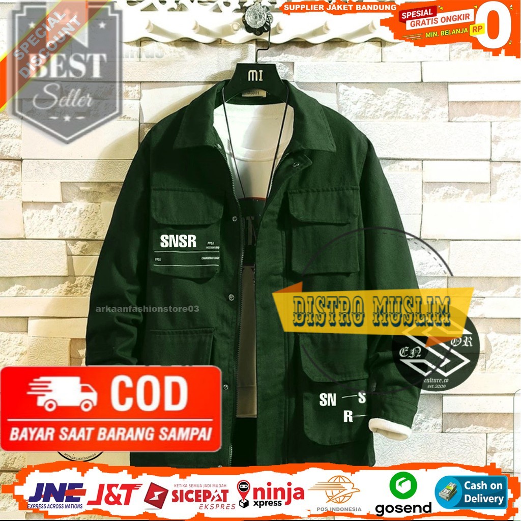 [ BAYAR DI TEMPAT / COD ] AKN JAKET SEMI PARKA SNSR / JAKET PARKA TRUCKER PRIA TERBARU #