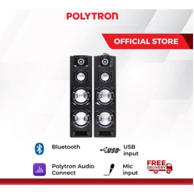 Polytron Speaker Aktif 8&quot; Bluetooth USB Mic PAS 8EF22 Light Super Bass