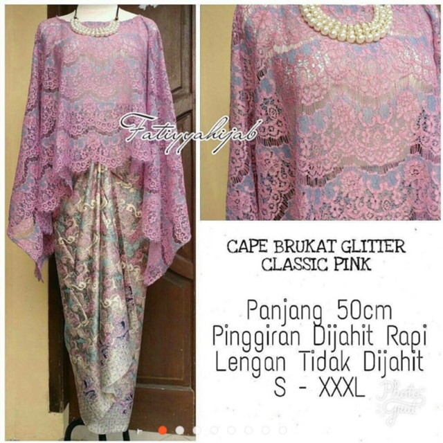 CAPE BRUKAT / KEBAYA CAPE / SETELAN WANITA / KEBAYA MURAH / KEBAYA / KEBAYA BROKAT