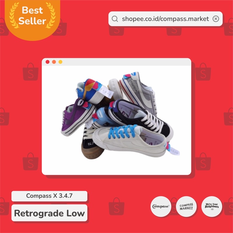 SEPATU COMPASS X UNKL347 RETROGRADE LOW