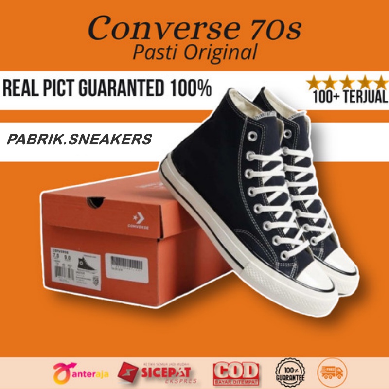 Converse Sepatu Pria Allstars Hitam Convers High Premium Sepatu Sneakers Sekolah Pria  Kerja Santai