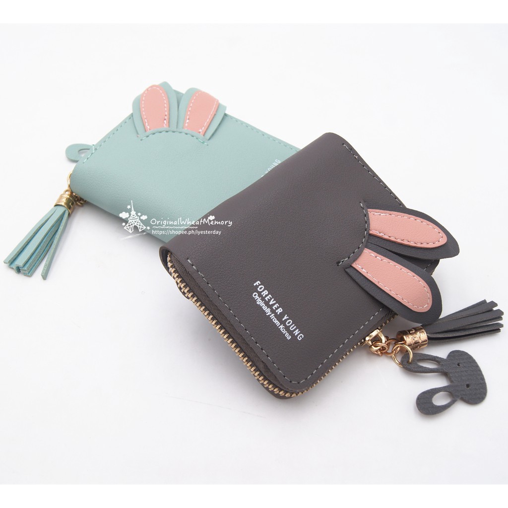 ♥TMALL88♥ DOMPET KOIN MINI WANITA D17 / DOMPET SIMPLE / BERMOTIF KUPING KELINCI / IMPORT / MURAH