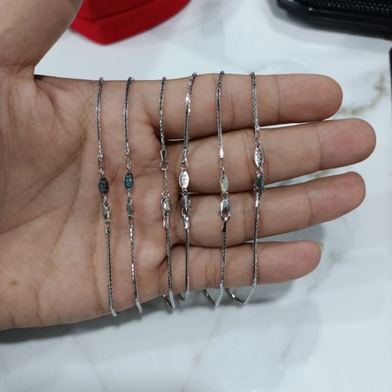 Kalung Anak Itali Santa, Perak 925, Sepuh Emas Putih