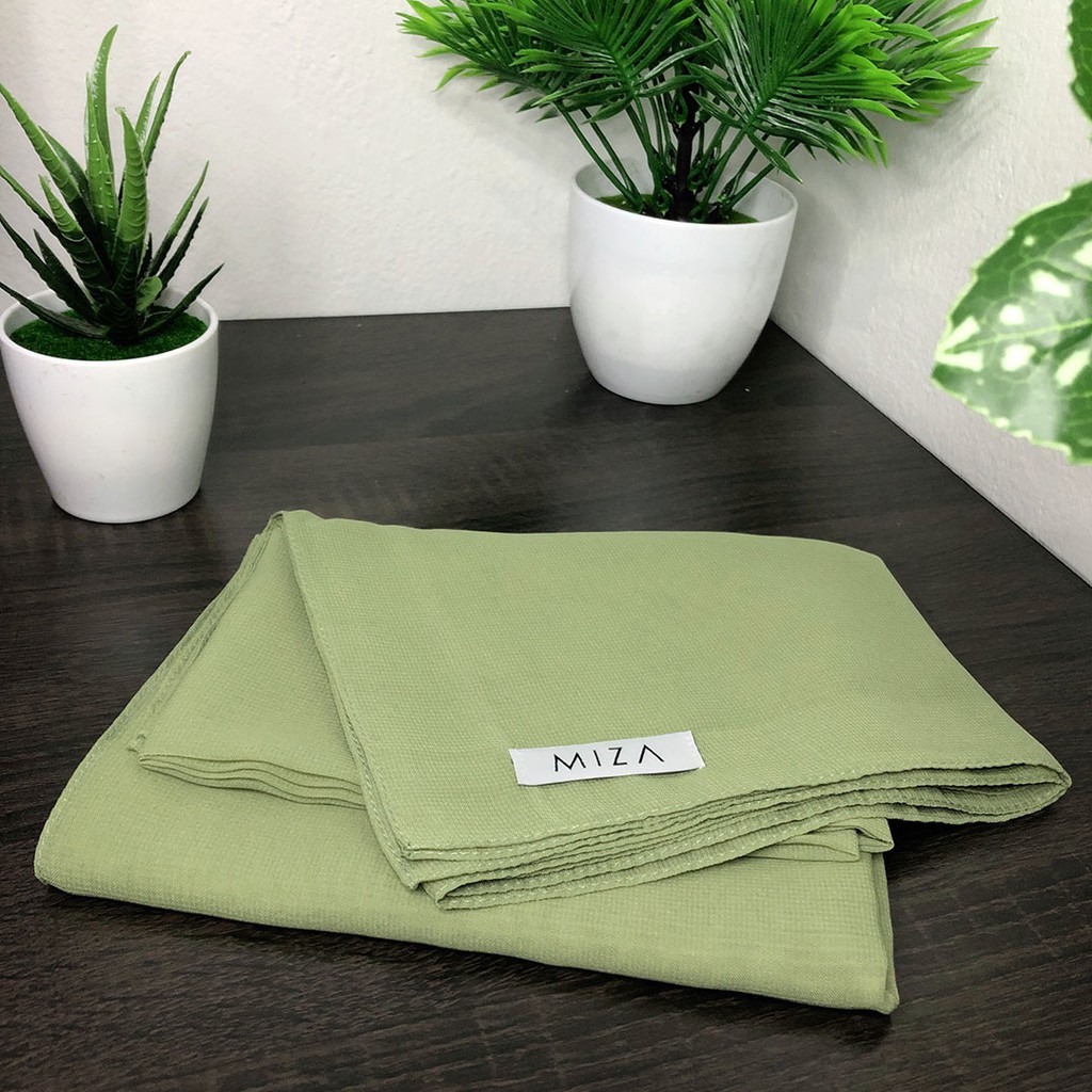 Hijab Segiempat Polycotton Scarf Premium Part 1 Hazel by MIZA-Greentea
