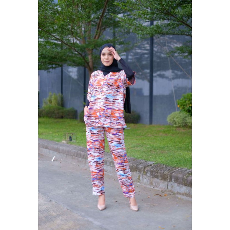 putri dania homey set rainbow bahan viscose