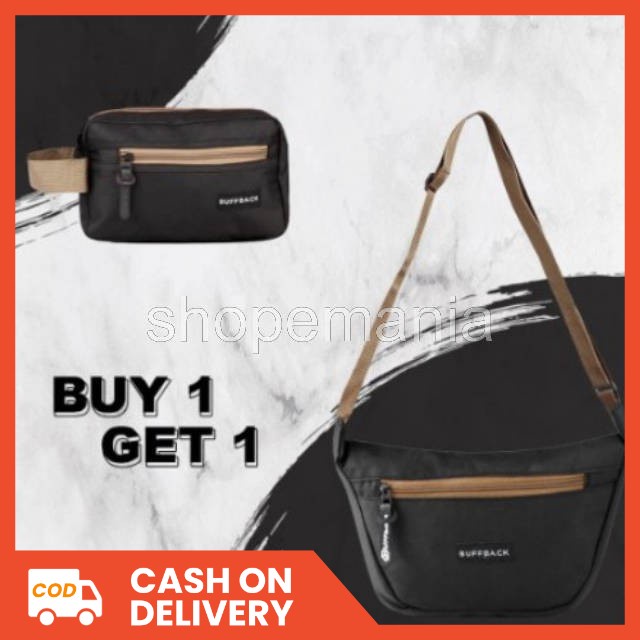 BUY 1 GET 1 TAS SELEMPANG ARSENIO  FREE  POUCH  HANDBAG  SLING BAG PRIA WANITA KUALITAS PREMIUM