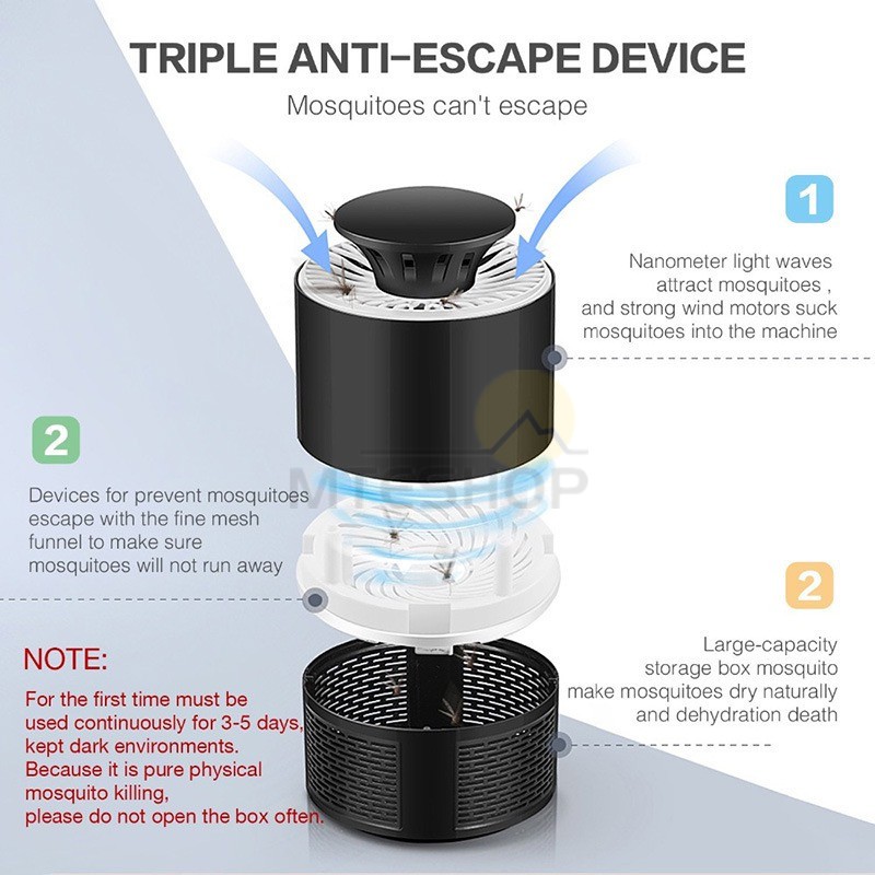 (COD) Lampu Pembunuh Nyamuk / Mosquito Killer Lamp Purple Vortex