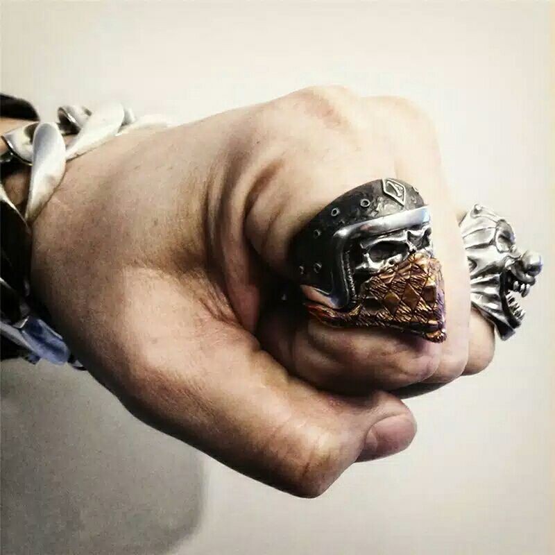 Cincin Pria punk style men ring biker series