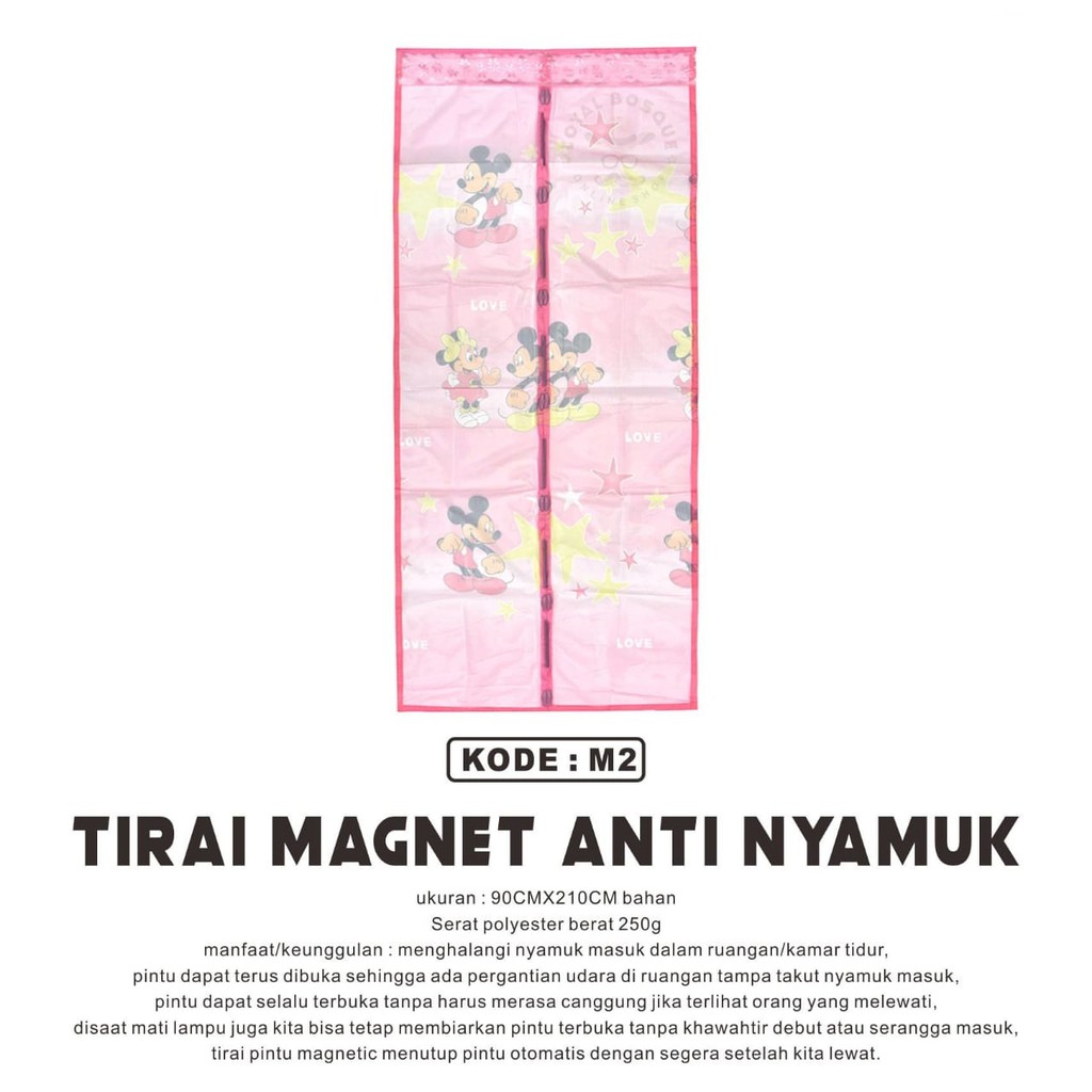 Tirai Magnet Anti nyamuk Tirai Pintu Motif Random Bahan Halus Tirai Anti Nyamuk