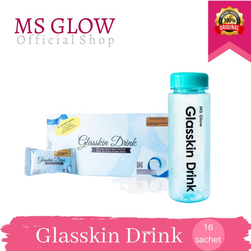 Glasskin Drink Ms Glow Minuman Collagen Suplemen Pemutih Badan Permanen Bpom Shopee Indonesia